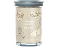 Yankee Candle vonná svíčka Signature Tumbler ve skle velká Warm Cashmere 567 g Krémová