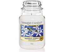 Yankee Candle vonná svíčka Classic ve skle velká Midnight Jasmine 623 g Bílá