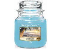 Yankee Candle vonná svíčka Classic ve skle střední Beach Escape 411 g Modrá