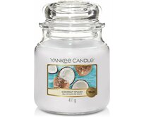 Yankee Candle vonná svíčka Classic ve skle střední Coconut Splash 411 g Bílá