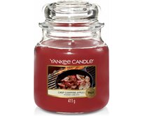 Yankee Candle vonná svíčka Classic ve skle střední Crisp Campfire Apples 411 g Červená