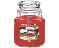 Yankee Candle vonná svíčka Classic ve skle střední Letters To Santa 411 g Červená