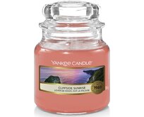 Yankee Candle vonná svíčka Classic ve skle malá Cliffside Sunrise 104 g Růžová