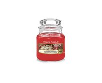 Yankee Candle vonná svíčka Classic ve skle malá Peppermint Pinwheels 104 g Červená