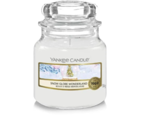 Yankee Candle vonná svíčka Classic ve skle malá Snow Globe Wonderland 104 g Bílá