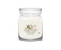 Yankee Candle vonná svíčka Signature ve skle střední Sweet Vanilla Horchata 368g Bílá