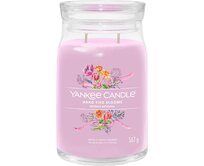 Yankee Candle vonná svíčka Signature ve skle velká Hand Tied Blooms 567g Fialová