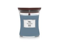 WoodWick vonná svíčka s dřevěným knotem střední Tempest 275g Modrá