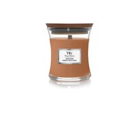 WoodWick vonná svíčka s dřevěným knotem malá Santal Myrrh 85g Hnědá