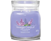 Yankee Candle vonná svíčka Signature ve skle střední Lilac Blossoms 368g Fialová