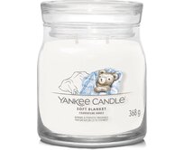 Yankee Candle vonná svíčka Signature ve skle střední Soft Blanket 368g Bílá