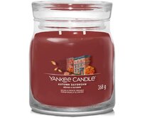 Yankee Candle vonná svíčka Signature ve skle střední Autumn Daydream 368 g Hnědá