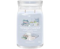 Yankee Candle vonná svíčka Signature ve skle velká Calm & Quiet place 567g Modrá