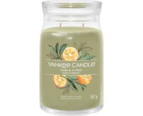 Yankee Candle vonná svíčka Signature ve skle velká Sage & Citrus 567g Zelená