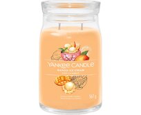 Yankee Candle vonná svíčka Signature ve skle velká Mango Ice Cream 567g Oranžová