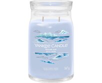 Yankee Candle vonná svíčka Signature ve skle velká Ocean Air 567g Modrá