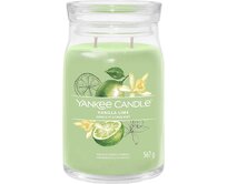 Yankee Candle vonná svíčka Signature ve skle velká Vanilla Lime 567g Zelená