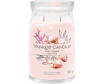 Yankee Candle vonná svíčka Signature ve skle velká Pink Sands 567 g Růžová