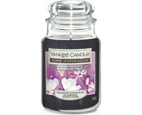 Yankee Candle vonná svíčka Classic ve skle velká Midnight Magnolia 538 g černo-červená