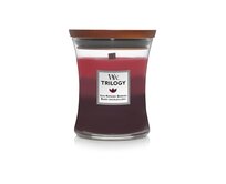 WoodWick vonná svíčka s dřevěným knotem Trilogy svíčka střední Sun Ripened Berries 275 g Vícbarevná