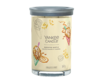 Yankee Candle vonná svíčka Signaturevelká svíčka Tumbler Banoffee Waffle 567g Žlůtá