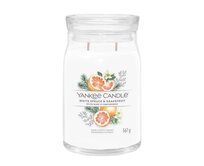 Yankee Candle vonná svíčka Signature velká White Spruce & Grapefruit 567g Bíla