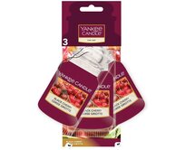 Yankee Candle 3 ks visačka do auta Black Cherry Červená