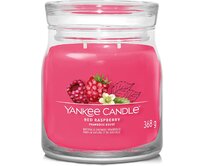 Yankee Candle vonná svíčka Signature ve skle střední Red Raspberry 368g Růžová