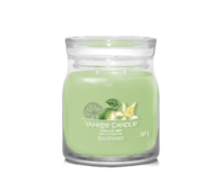 Yankee Candle vonná svíčka Signature ve skle střední Vanilla Lime 368g Zelená