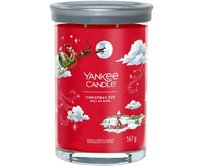 Yankee Candle vonná svíčka Signature Tumbler ve skle velká Christmas Eve 567g Červená