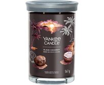 Yankee Candle vonná svíčka Signature Tumbler ve skle velká Black Coconut 567g Černá