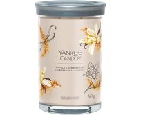 Yankee Candle vonná svíčka Signature Tumbler ve skle velká Vanilla Creme Brulee 567g Krémová