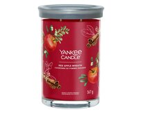 Yankee Candle vonná svíčka Signature Tumbler ve skle velká Red Apple Wreath 567g Červená