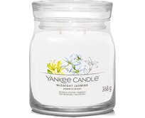 Yankee Candle vonná svíčka Signature ve skle střední Midnight Jasmine 368g Bílá