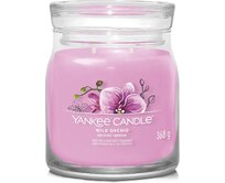 Yankee Candle vonná svíčka Signature ve skle střední Wild Orchid 368g Růžová