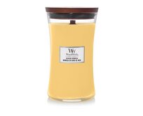 WoodWick vonná svíčka s dřevěným knotem velká Seaside Mimosa 609 g Žlutá