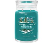 Yankee Candle vonná svíčka Signature ve skle velká Winter Night Stars 567g Zelená