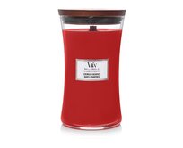 WoodWick vonná svíčka s dřevěným knotem velká Crimson Berries 609 g Červená