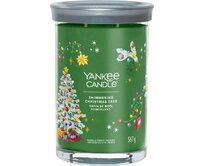 Yankee Candle vonná svíčka Signature Tumbler ve skle velká Shimmering Christmas Tree 567g Zelená