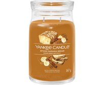 Yankee Candle vonná svíčka Signature ve skle velká Spiced Banana Bread 567 g Hnědá