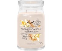 Yankee Candle vonná svíčka Signature ve skle velká Vanilla Creme Brulee 567g Krémová