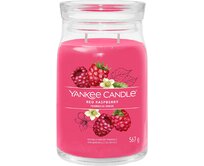 Yankee Candle vonná svíčka Signature ve skle velká Red Raspberry 567 g Růžová