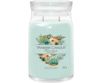 Yankee Candle vonná svíčka Signature ve skle velká Aloe & Agave 567g Zelená