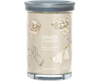 Yankee Candle vonná svíčka Signature Tumbler ve skle velká Warm Cashmere 567 g Krémová