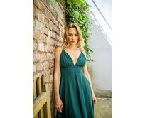 šaty Irina Barva: lahvově zelená, Velikost: M lahvově zelená, M