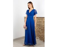dlouhé tylové šaty Patricie Barva: Modrá Modrá