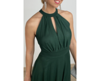 dlouhé tylové šaty Adriana Barva: lahvová zelená lahvová zelená