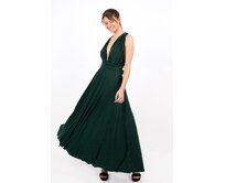Maddey dlouhé šaty multi Barva: lahvově zelená, Velikost: klasická délka lahvově zelená, klasická délka