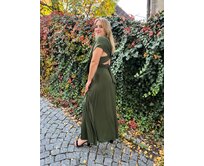 Maddey dlouhé šaty multi Barva: khaki khaki