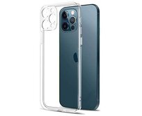 Průhledný pružný obal s krytím kamery	pro iPhone 13 Pro Max (6,7) transparentní, silikon